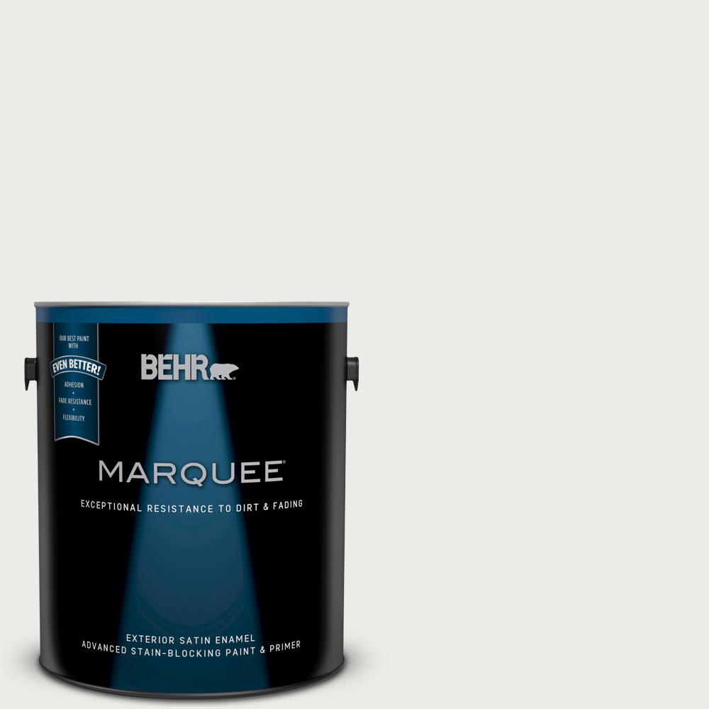 BEHR MARQUEE 5gal. 400E1 Mirage White Satin Enamel Exterior Paint