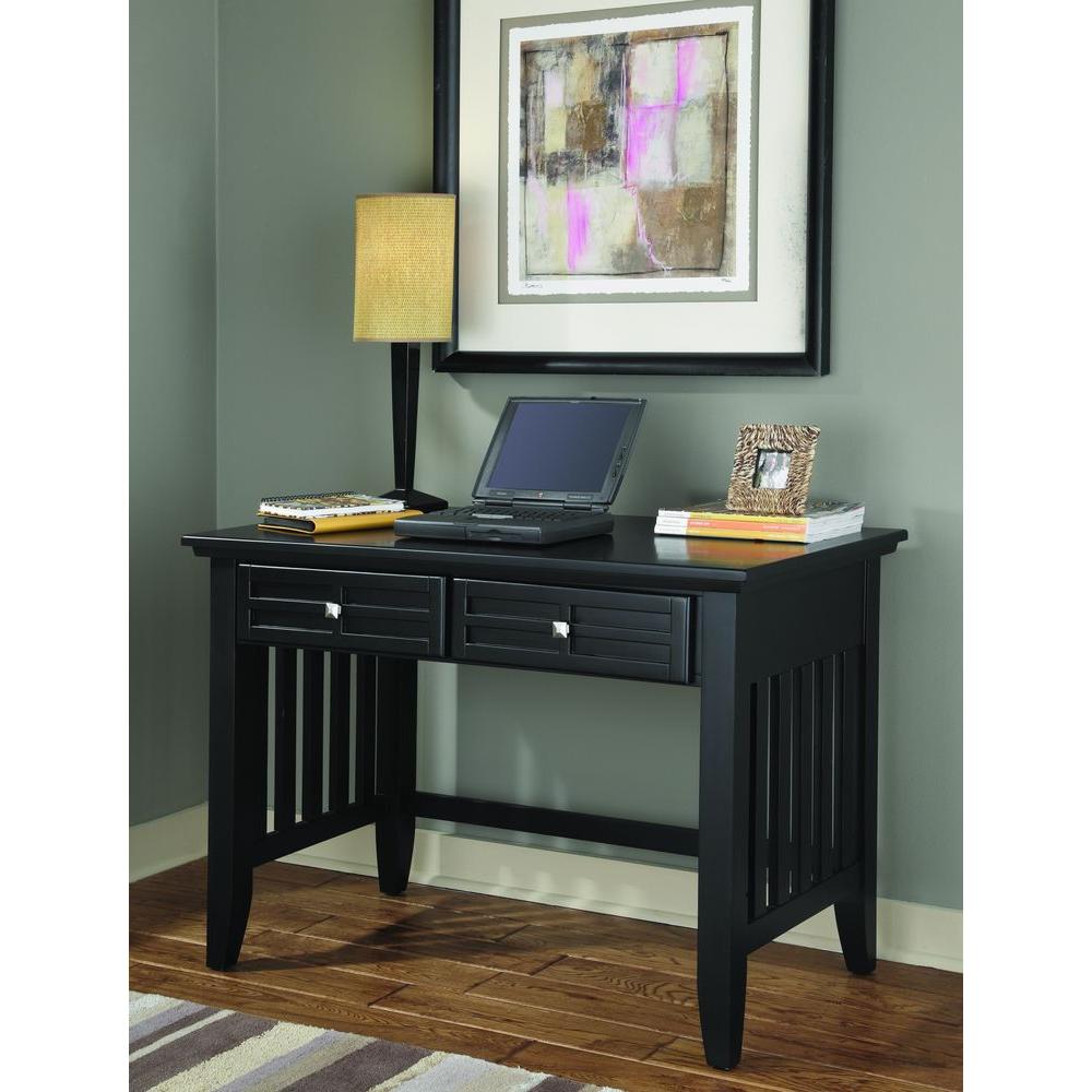 Homestyles Arts And Crafts Black Desk 5181 16 The Home Depot