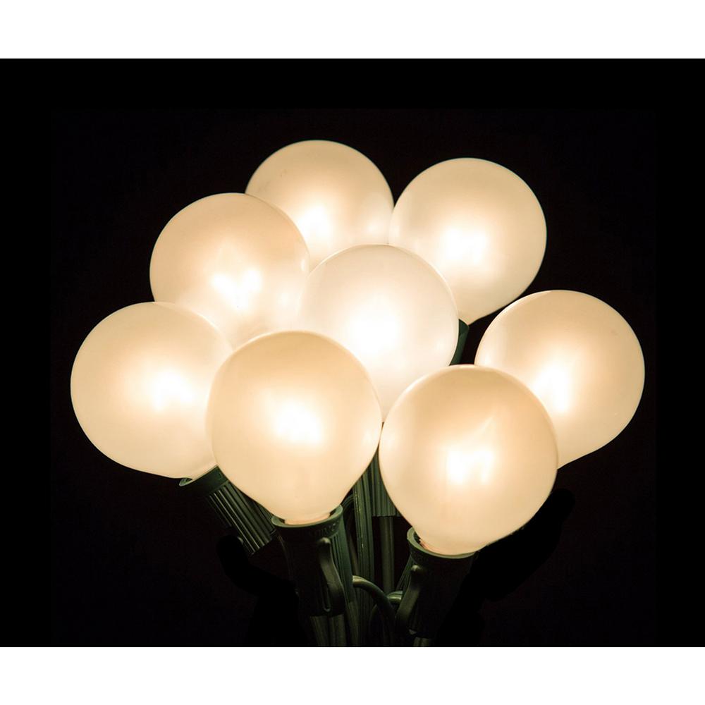 Sienna 20 Clear G40 Globe Outdoor Patio Lights With 19 Ft Green Wire