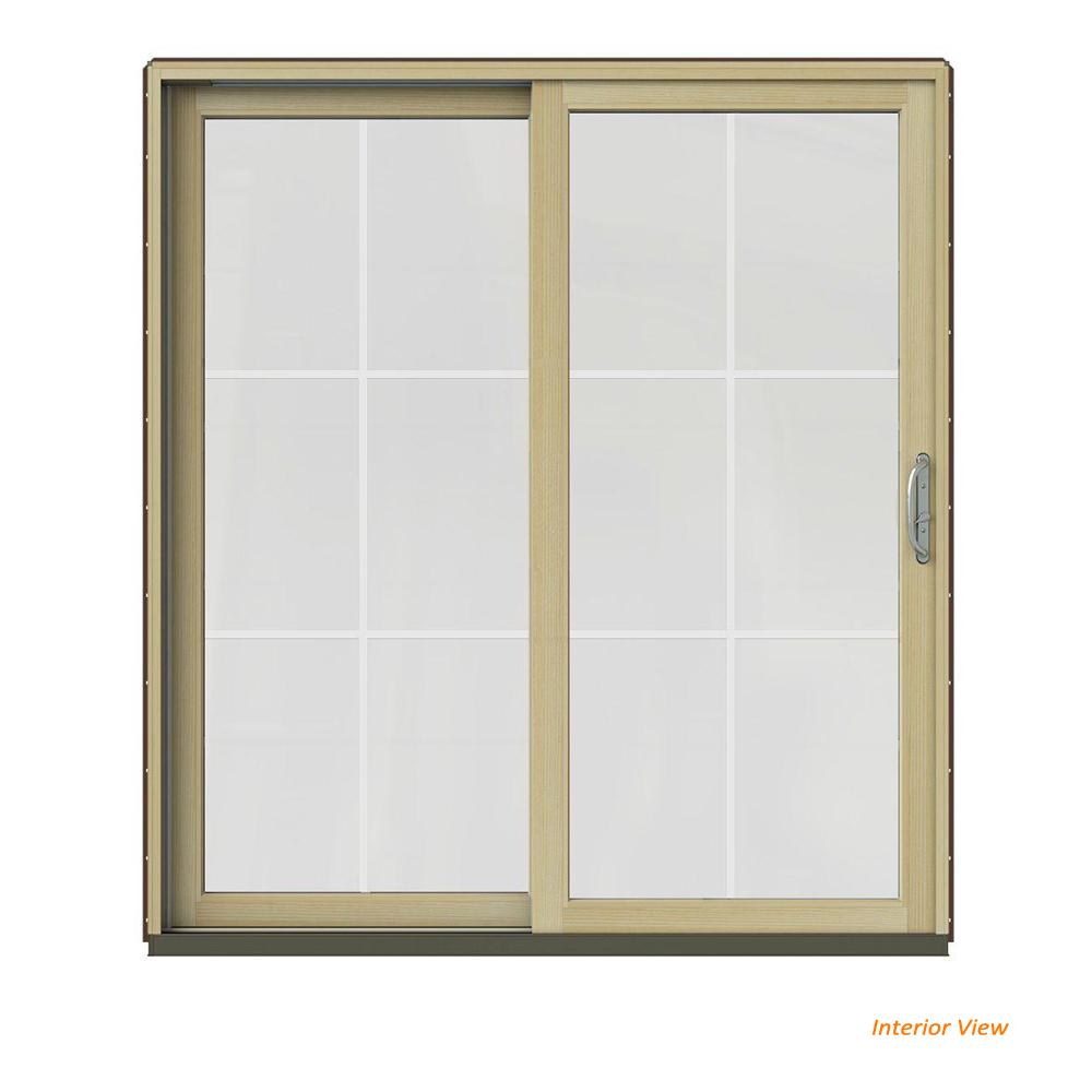 Dark Brown Sliding Patio Door Patio Doors Exterior Doors The Home Depot
