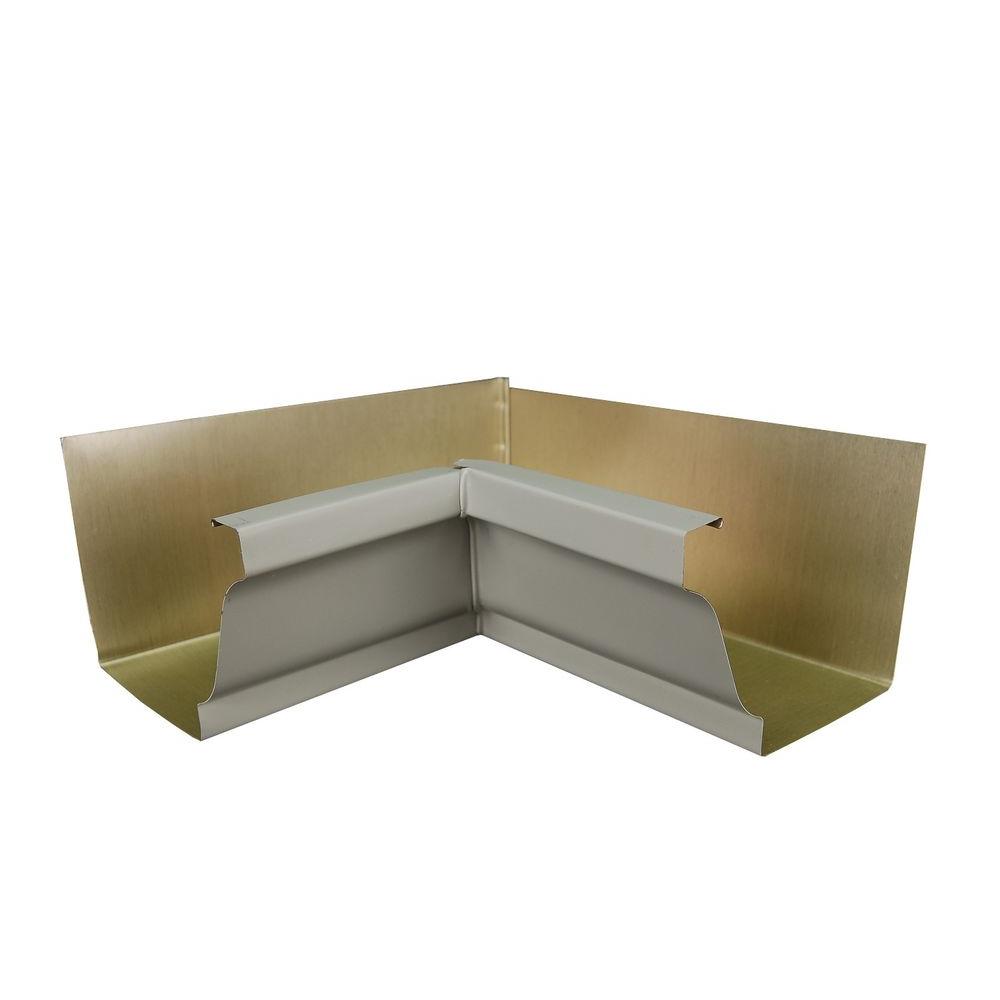 Amerimax Home Products 6 in. Pearl Gray Aluminum Inside Box Gutter