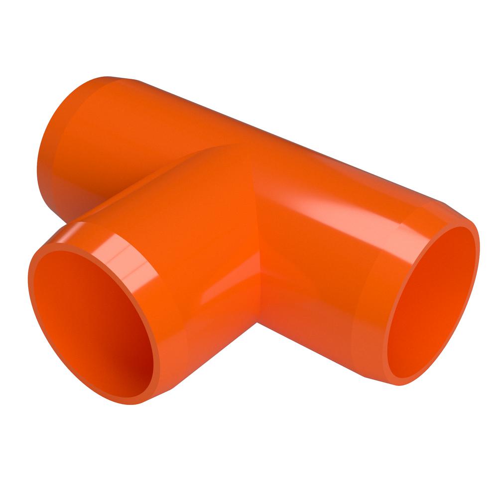 Formufit 1 In Furniture Grade Pvc Tee Orange 4 Pack F001tee Or Furniture Grade Pvc Tee In Orange 4 Pack