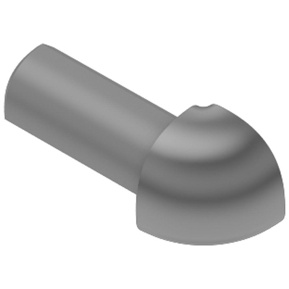 Schluter Rondec Grey 3 8 In X 1 Pvc 90 Degree Outside Corner