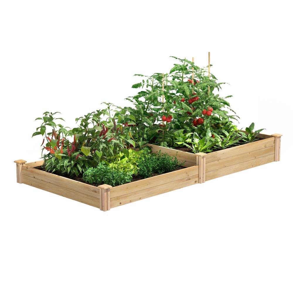 Original Cedar Raised Garden Bed, Vegetable Garden Fence Kit Home Depot