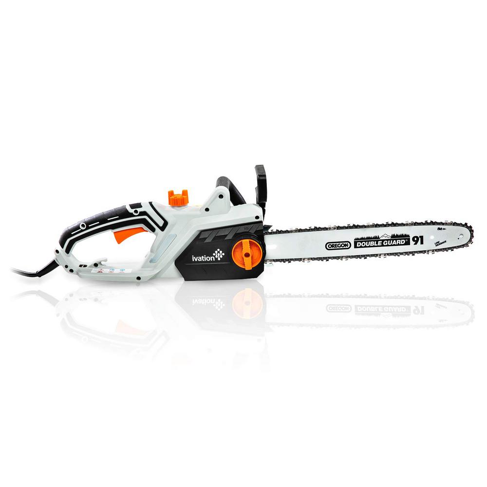 Ivation 16 in. 15.0 AMP Electric Chainsaw with Auto Oiling, Auto
