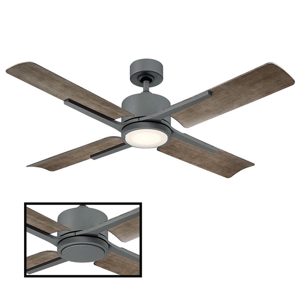 4 Blades Art Deco Ceiling Fans Lighting The Home Depot