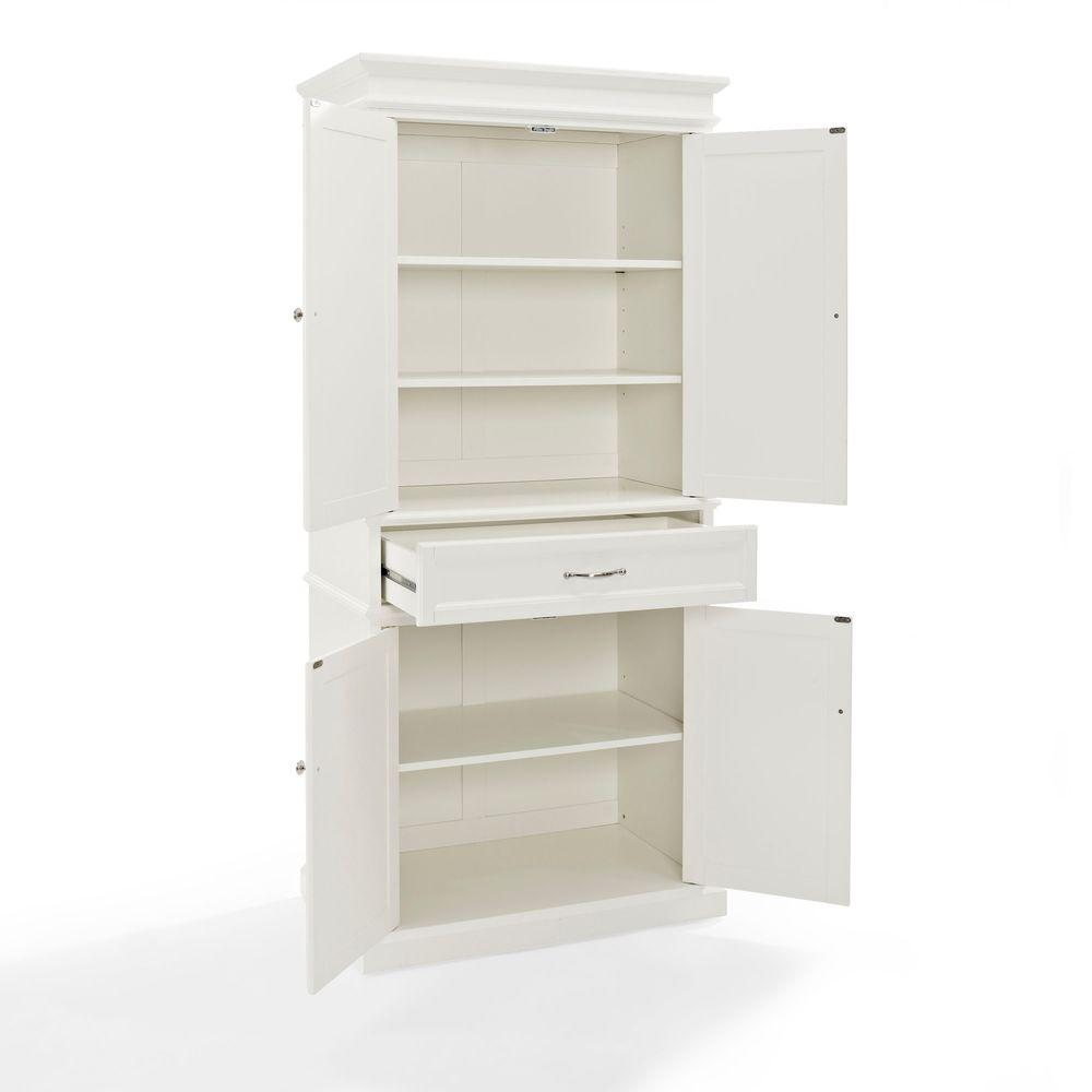 Crosley Parsons White Storage Cabinet Cf3100 Wh The Home Depot