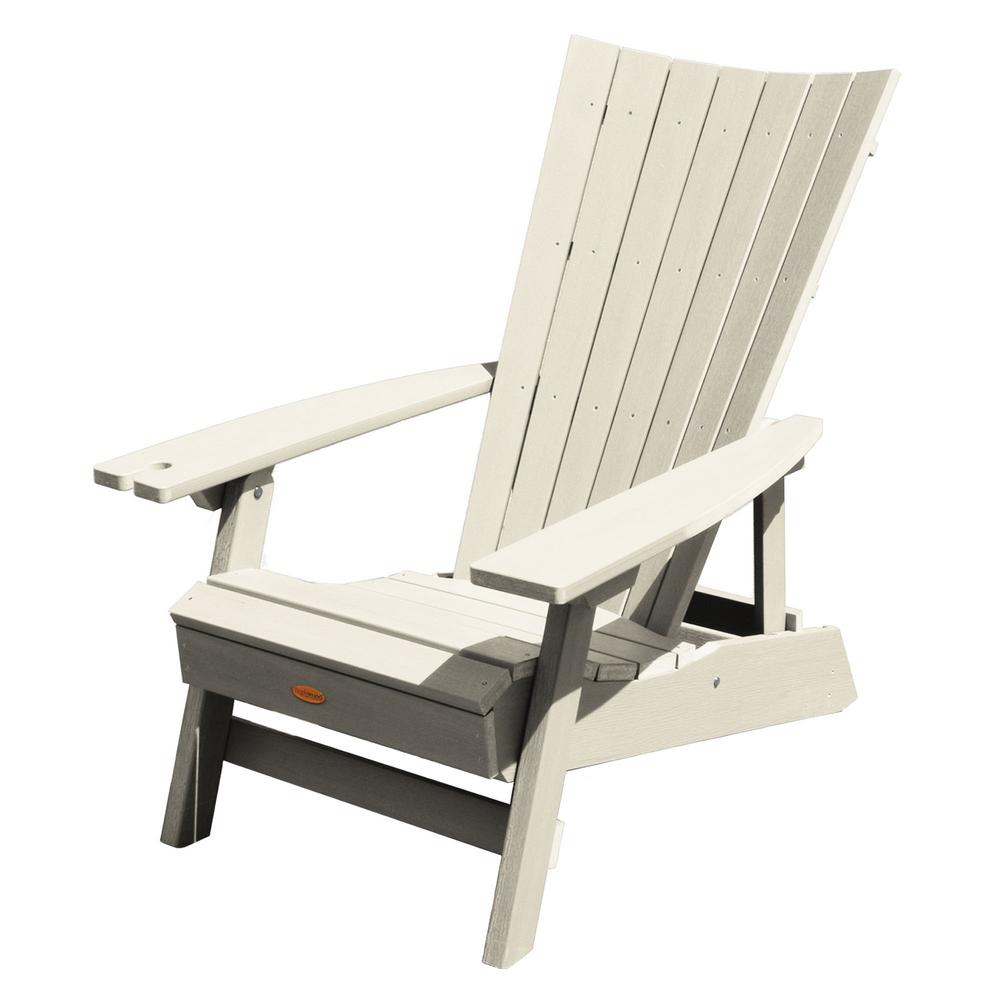 Highwood Manhattan Beach Whitewash Folding And Reclining Recycled Plastic Adirondack Chair With Wine Gl Holder Highwood Manhattan Beach Whitewash Folding And Reclining Recycled Plastic Adirondack Chair With Wine Gl Holder