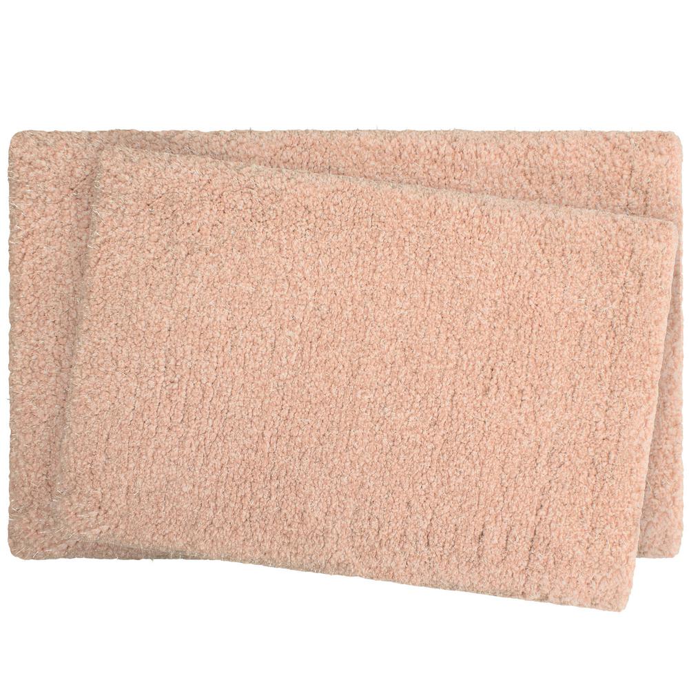 Pink Bath Mats The Home Depot Rachel Lurex 17 In X 24 20 34