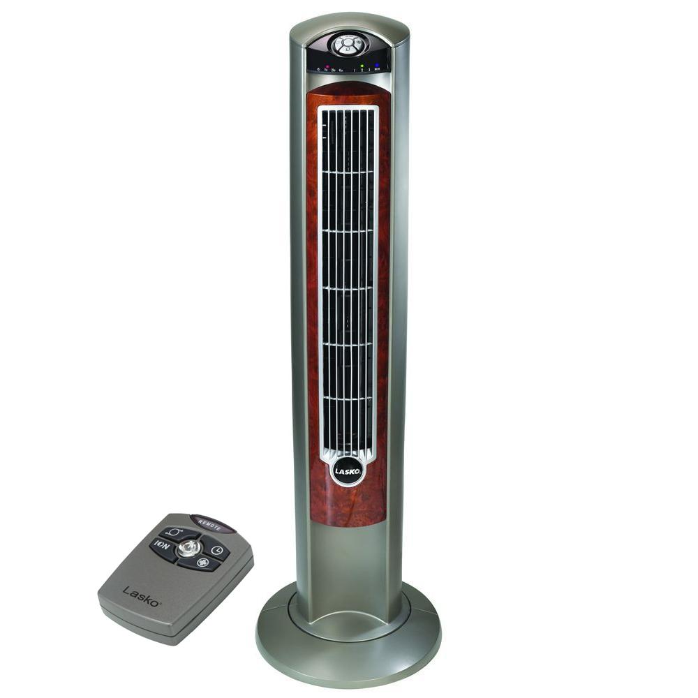 Lasko Wind Curve 42 in. Oscillating Tower Fan with Fresh Air Ionizer-2554 - The Home Depot