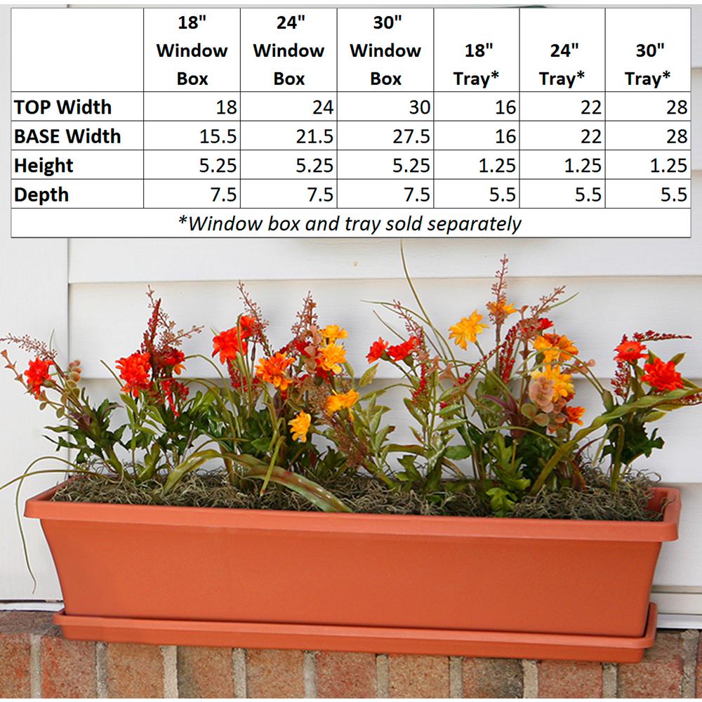 Bloem Veranda 18 in. Terra Cotta Plastic Deck Box Planter57018C The Home Depot