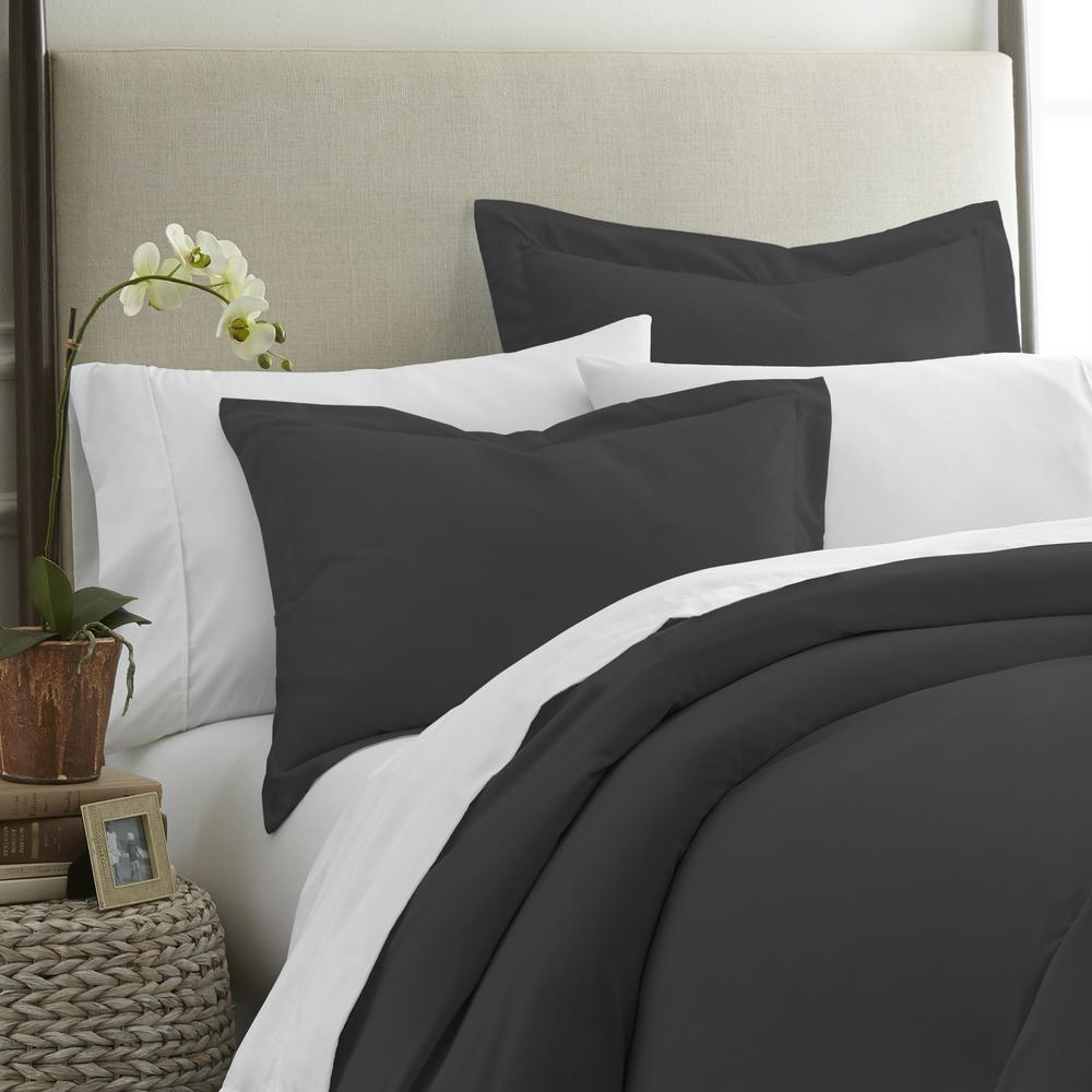 Black 2 Pack Standard Today/’s Home Pillow Shams Soft Microfiber Tailored Classic Styling