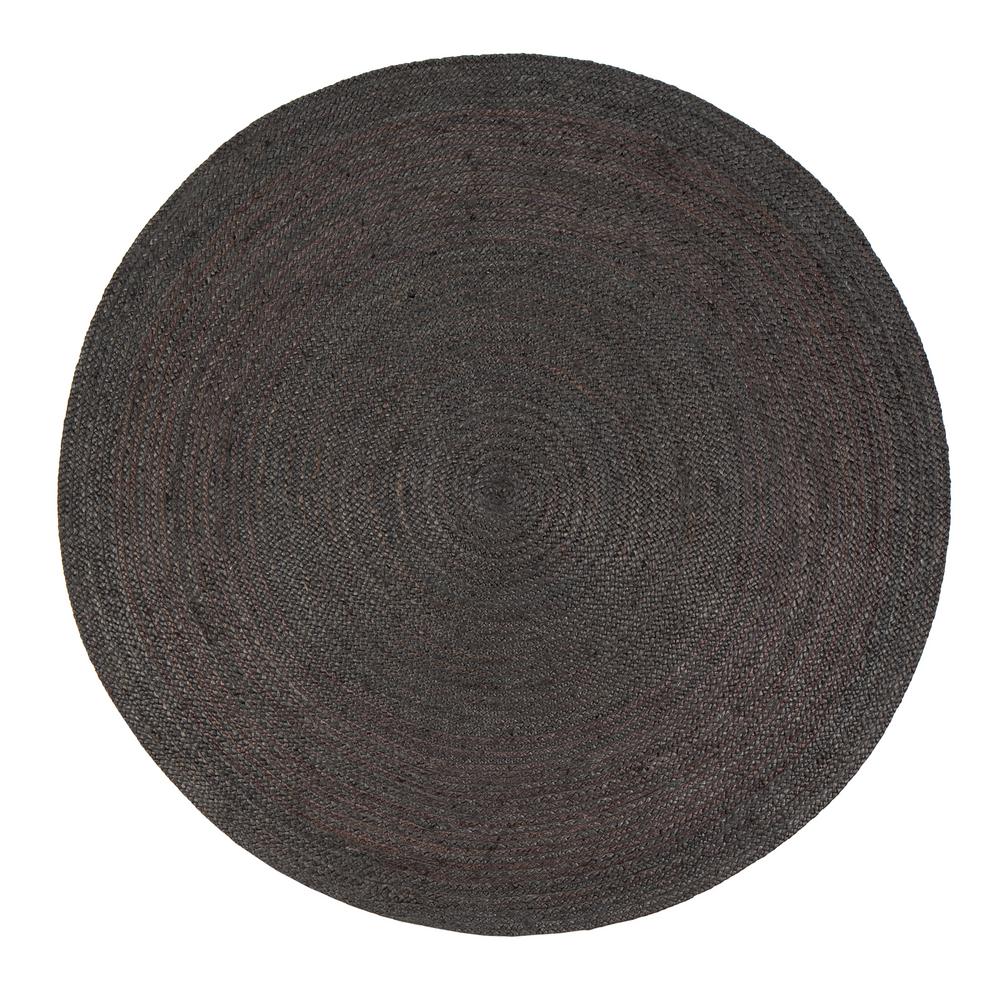 Anji Mountain Kerala Gray 6 ft. x 6 ft. Jute Round Area Rug-AMB0329