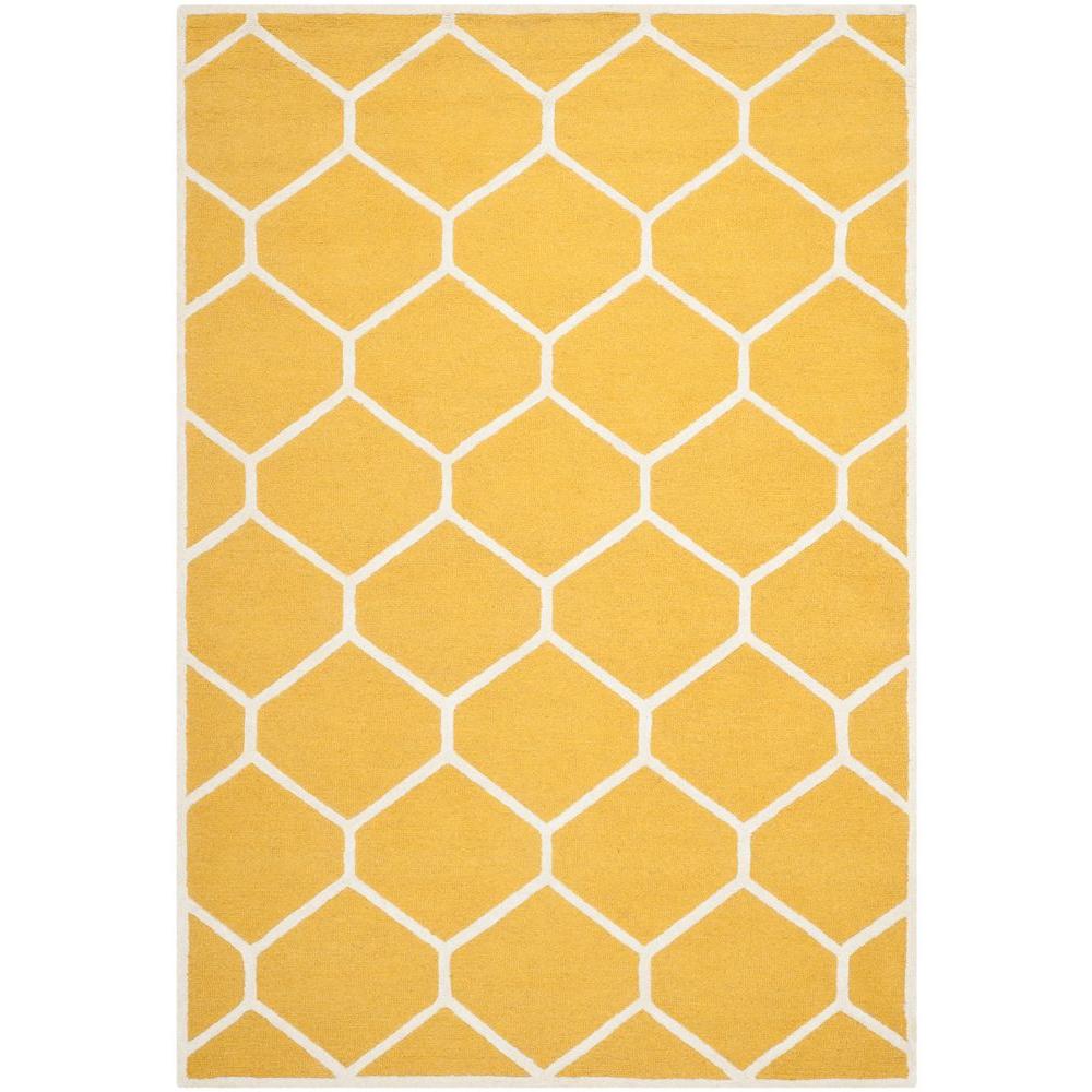 Safavieh Cambridge Gold/Ivory 5 ft. x 8 ft. Area RugCAM144Q5 The