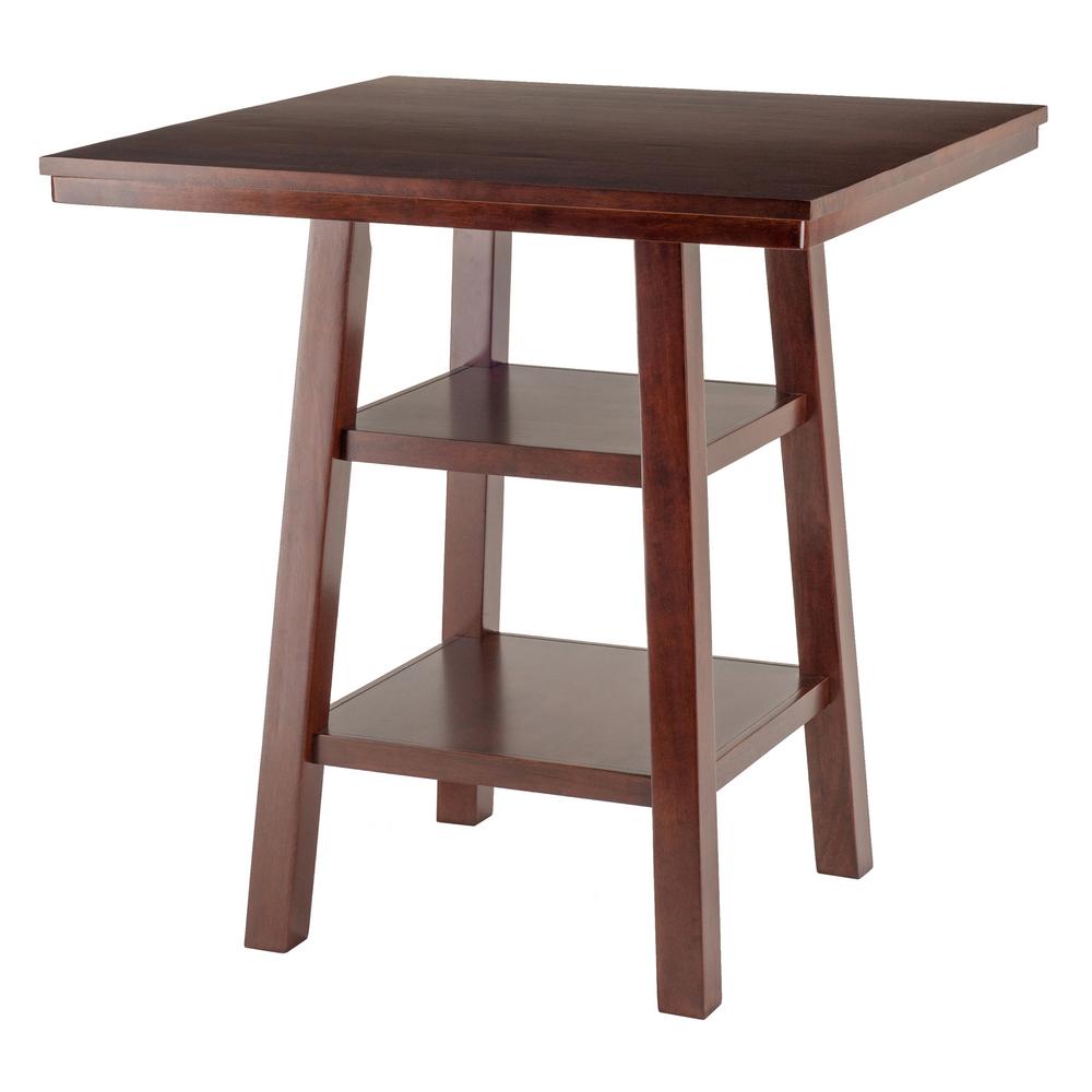 Orlando Hight Table With 2 Shelves In Walnut Orlando Hight Table With 2 Shelves In Walnut
