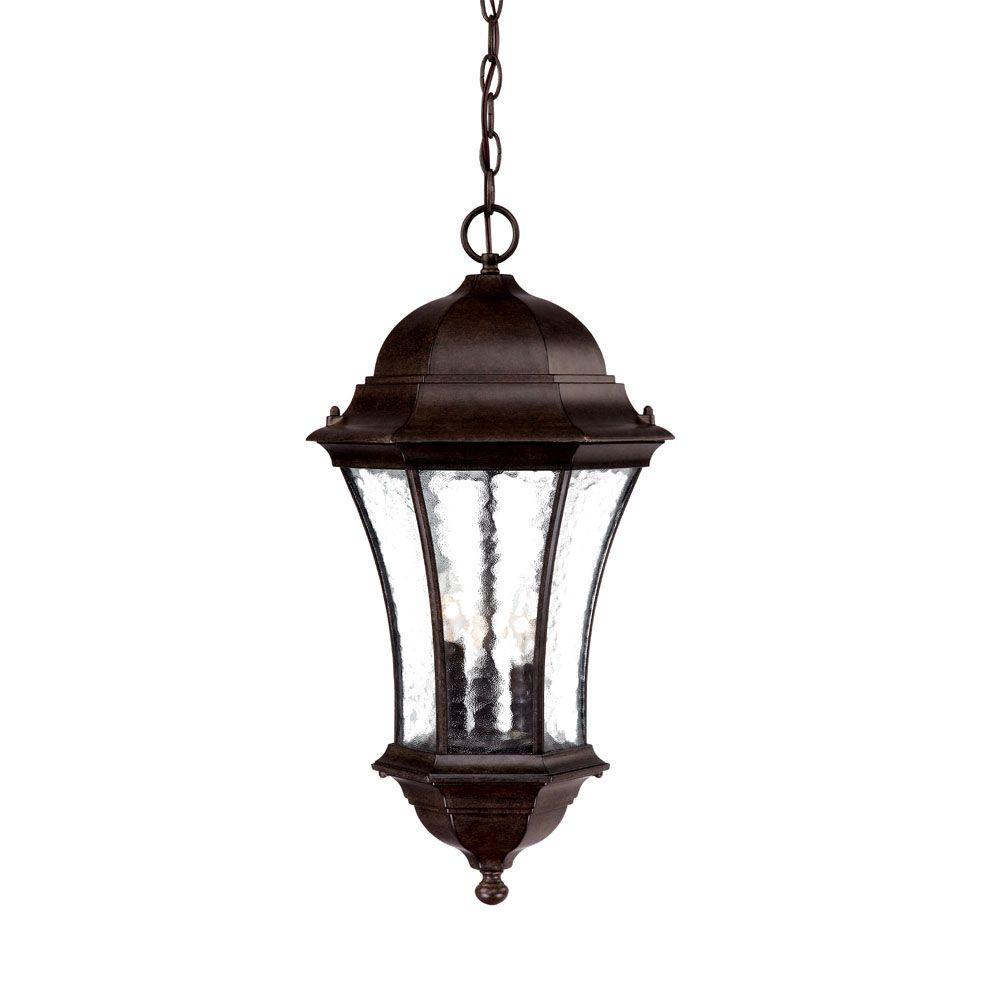 Acclaim Lighting Waverly Collection 3 Light Black C Outdoor Acclaim Lighting Waverly Collection 3 Light Black C Outdoor Hanging Lantern Fixture