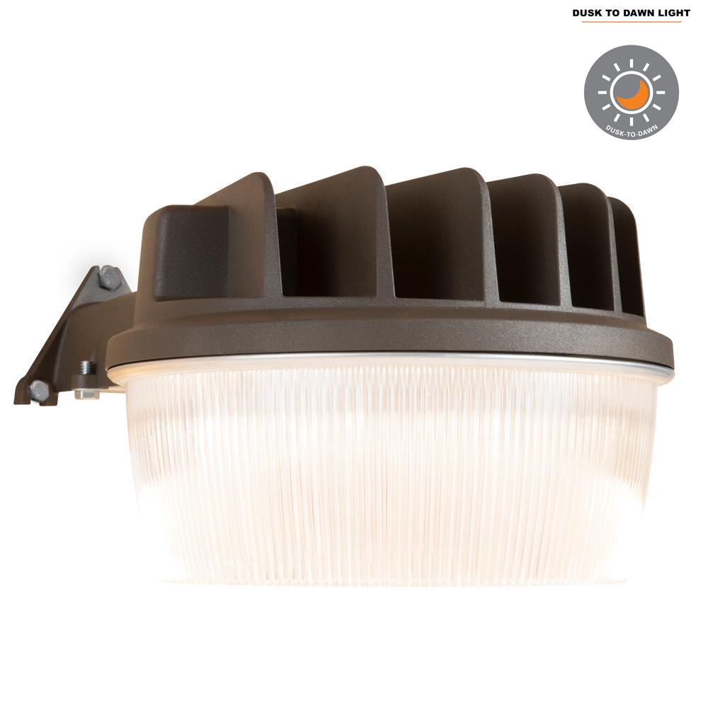 Halo Bronze Outdoor Integrated LED Dusk to Dawn Area Light with Built ...