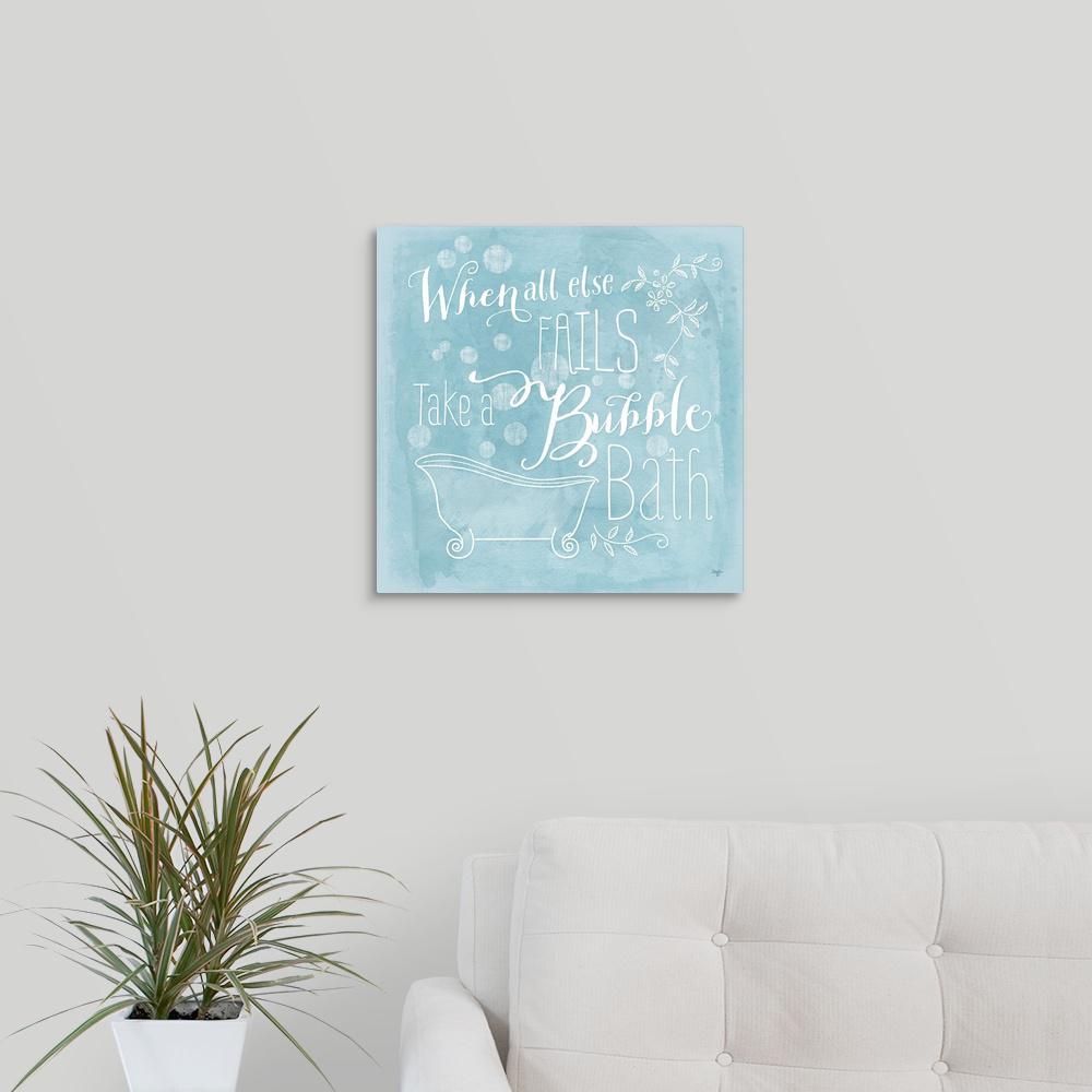 Greatbigcanvas Take A Bubble Bath By Mollie B Canvas Wall Art