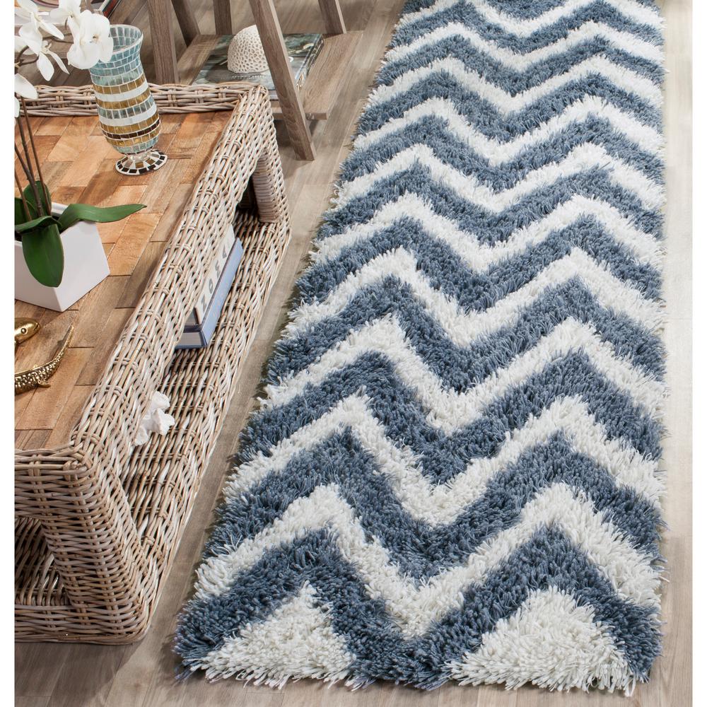 Safavieh Chevron Ivory Blue 2 Ft X 8 Runner Rug Sg250a 28 Chevron Ivory Blue 2 Ft X 8 Runner Rug