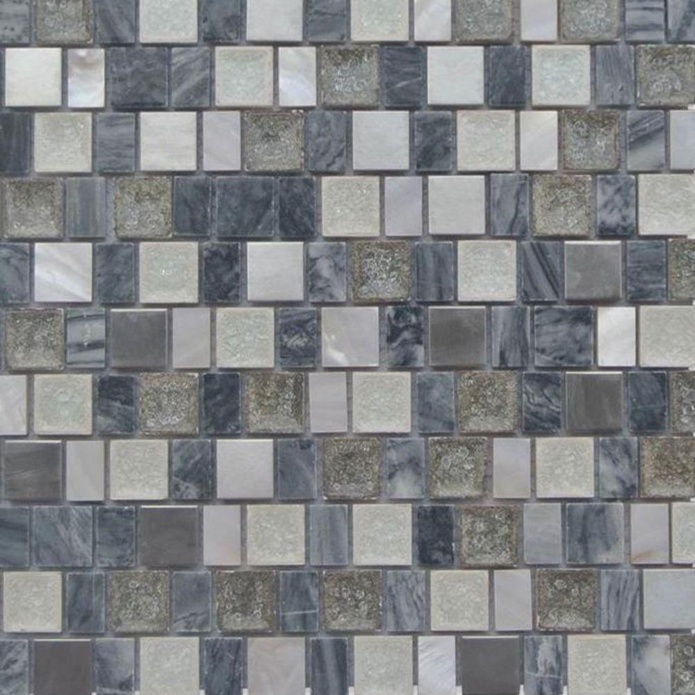 Outdoor Tile Flooring The Home Depot Charm Ii Rocky 12 In X 8 Mm Gl And Stone