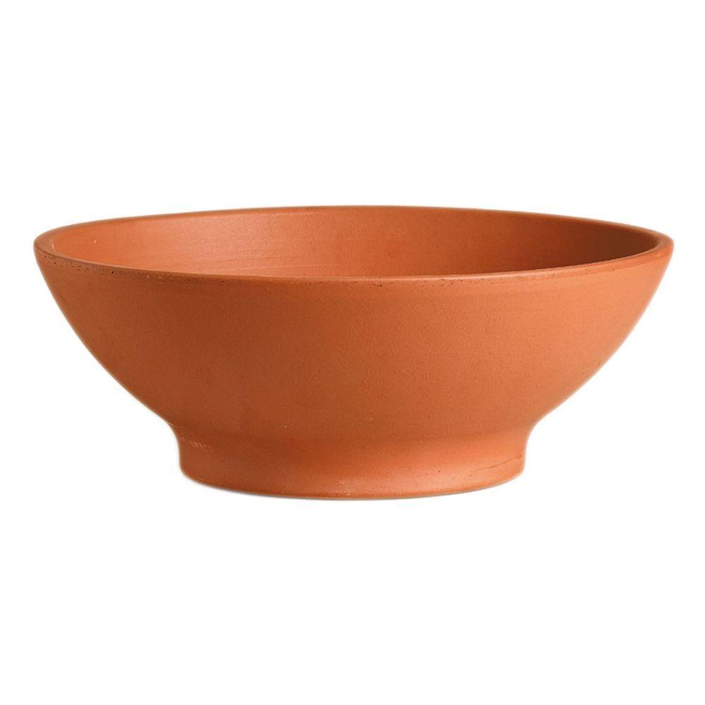 Deroma 141/2 in. Round Terra Cotta Clay Garden BowlT DR 0636 The