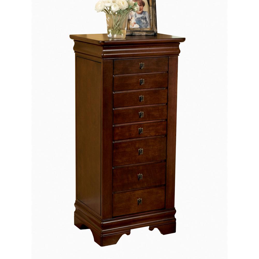 Powell Louis Philippe Jewelry Armoire With Mirror Marquis Cherry Powell Louis Philippe Jewelry Armoire With Mirror Marquis Cherry
