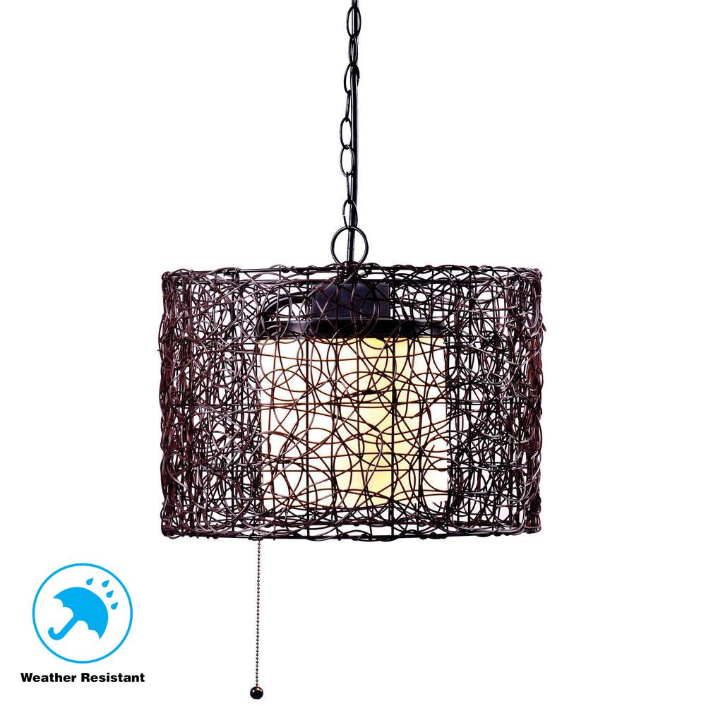 Home Decorators Collection 1 Light Bronze Outdoor Pendant