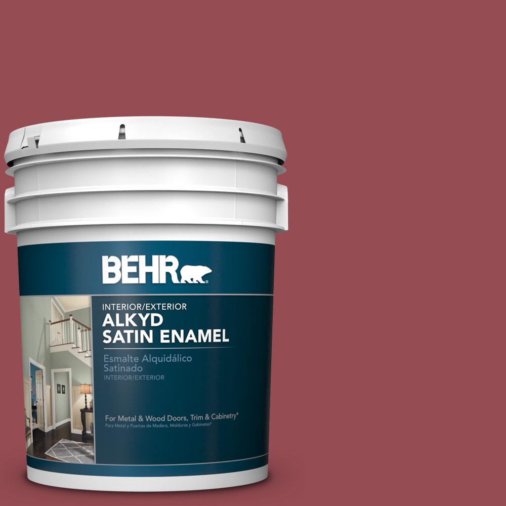 BEHR 5 gal. PPU111 Crantini Satin Enamel Alkyd Interior/Exterior Paint793005 The Home Depot