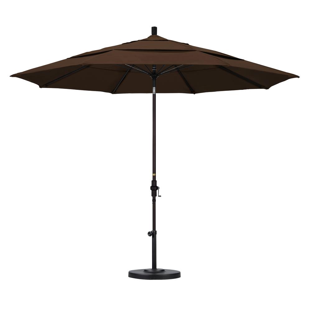 California Umbrella 11 ft. Fiberglass Collar Tilt Double Vented Patio
