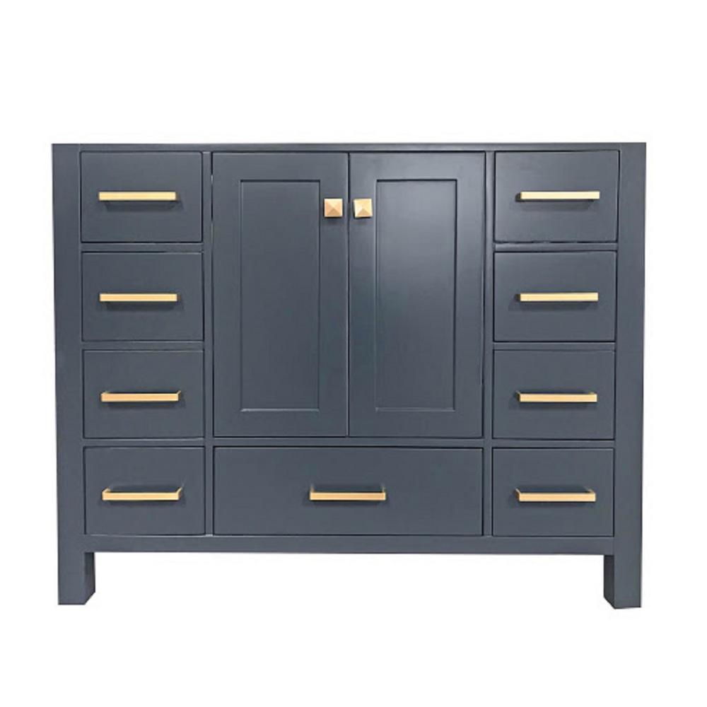 Ariel Cambridge 42 In W X 215 In D Vanity Cabinet Only In Midnight Blue A043s Bc Mnb The Home Depot