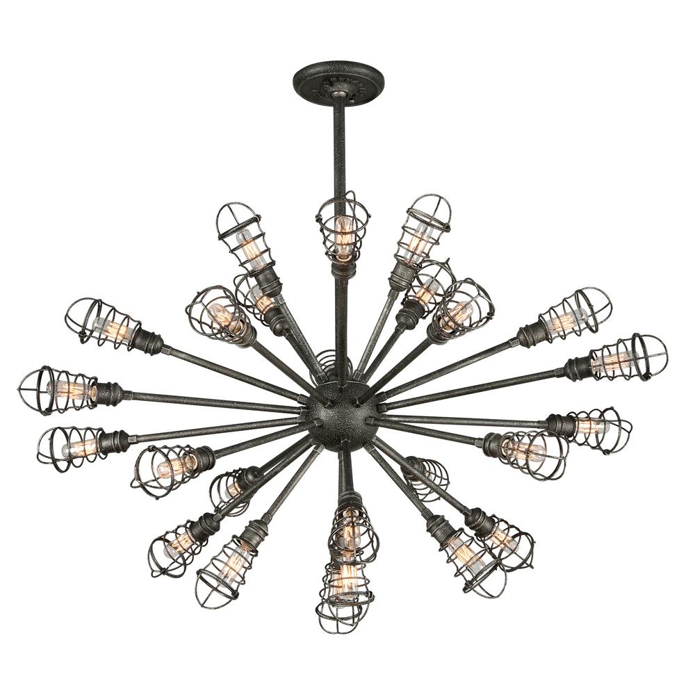 Troy Lighting Conduit 25 Light Old Silver Pendant Troy Lighting Conduit 25 Light Old Silver Pendant