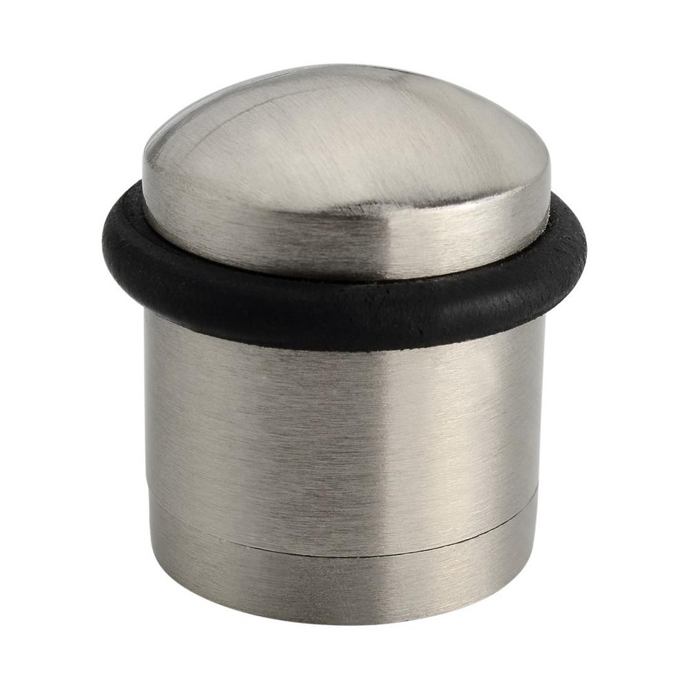 Mascot Hardware Cylinder 1 1 2 In Satin Nickel Door Stop