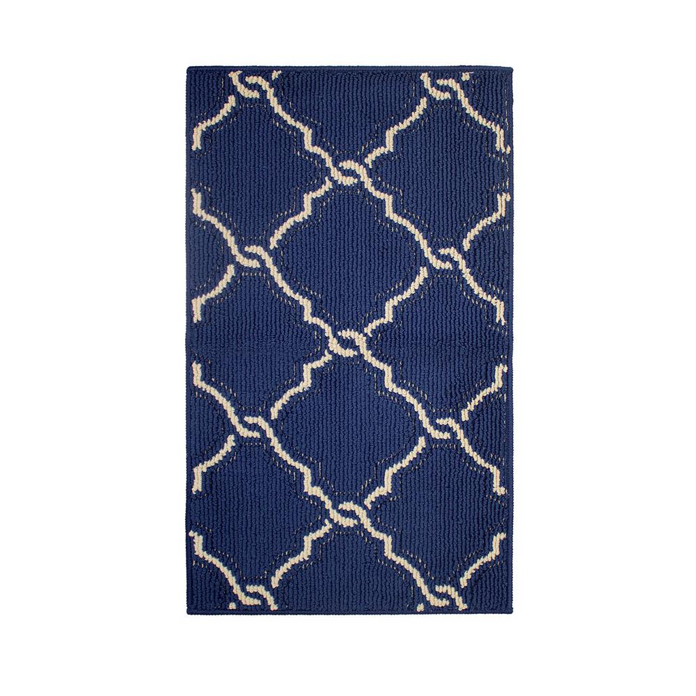 Jean Pierre Yohan Navy/Berber 2 ft. x 3 ft. Loop Area RugYMA006897