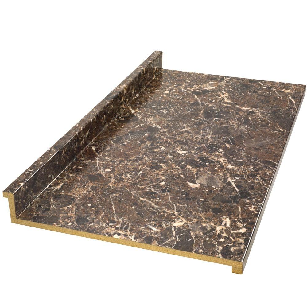 Hampton Bay Valencia 8 ft. Laminate Countertop in Typhoon Ice ... Hampton Bay Valencia 8 ft. Laminate Countertop in Typhoon Ice ...