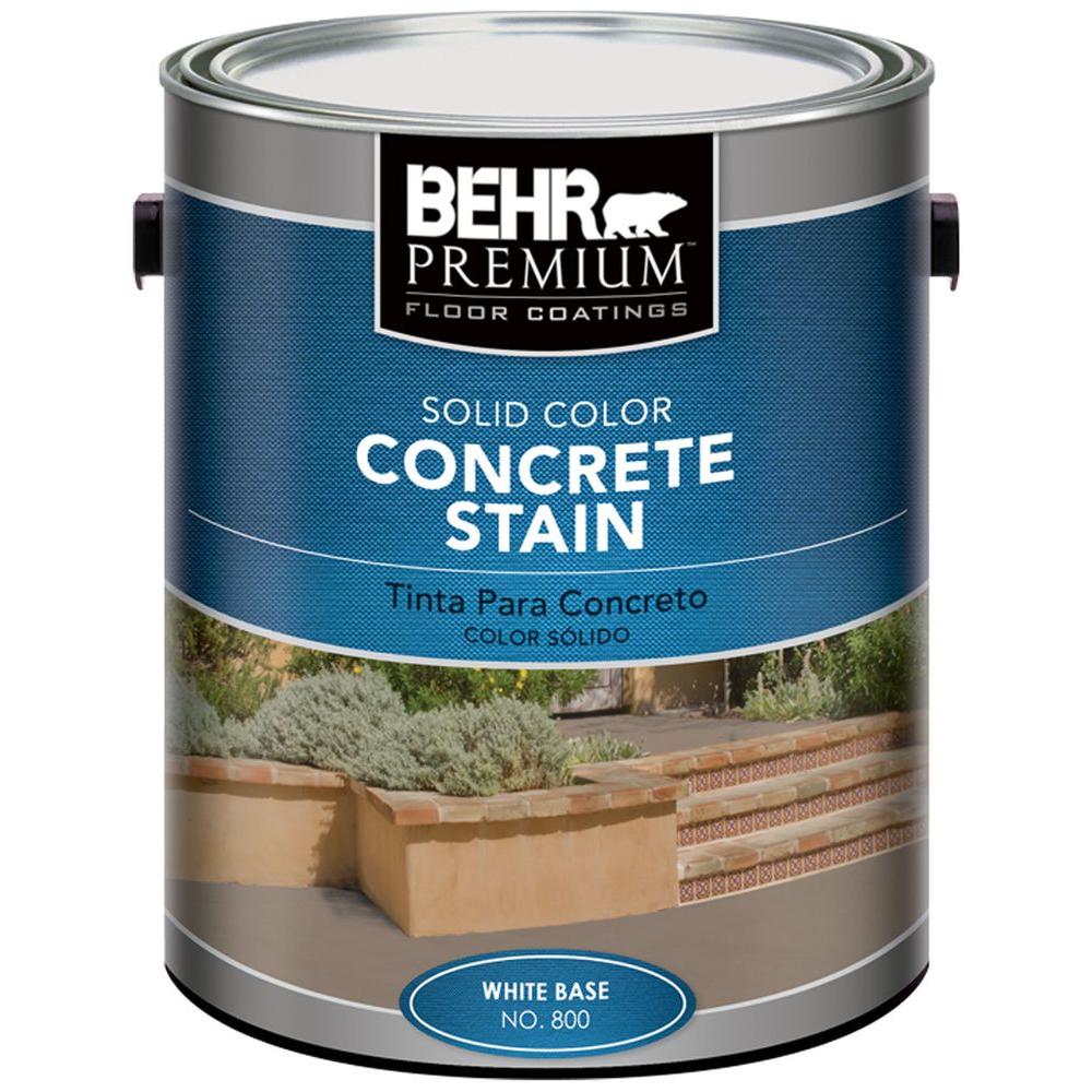 BEHR Premium 1 gal. White Solid Color Concrete Stain-80001 - The Home Depot