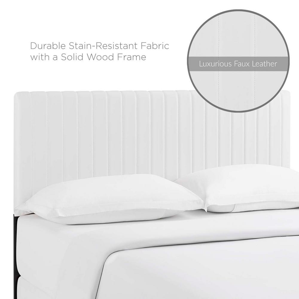 Modway Keira Faux Leather Twin Headboard in White