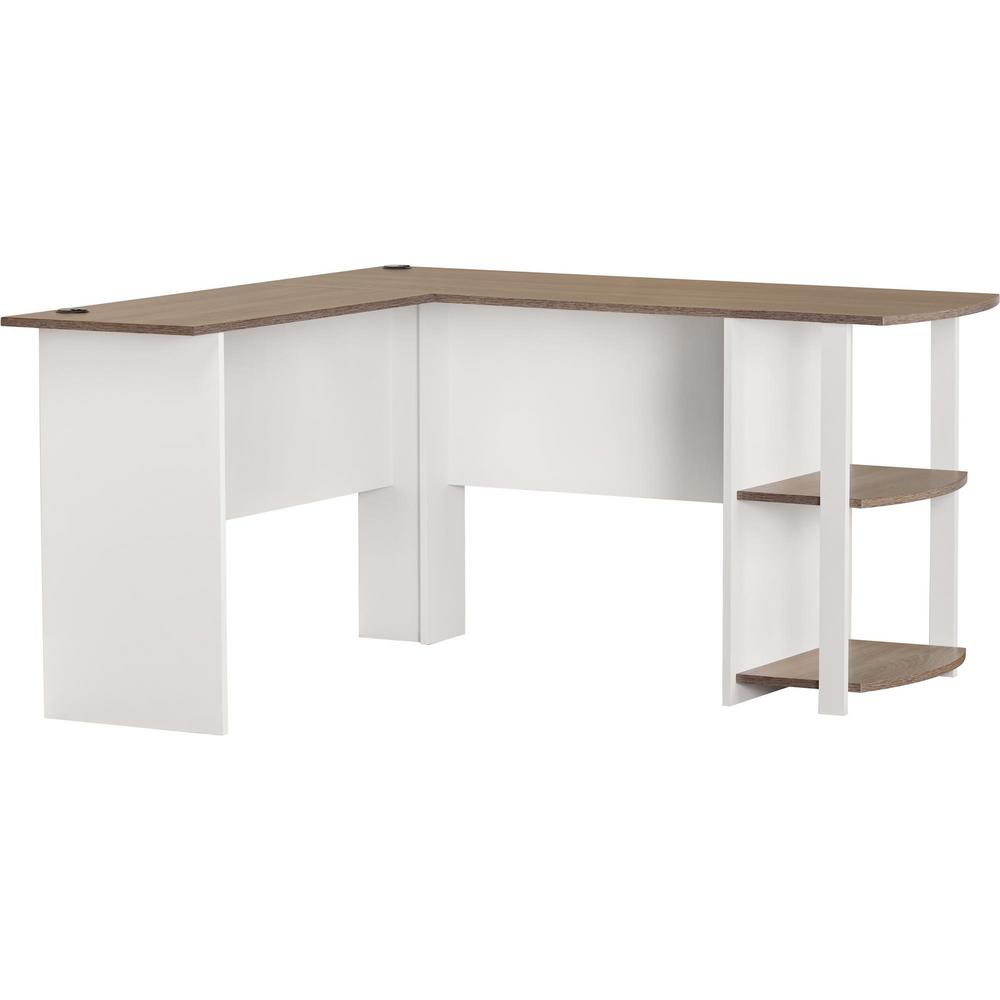 L Shaped Desks Home Office Furniture The Depot Quincy White Dakota L Shaped Desk With Bookshelves