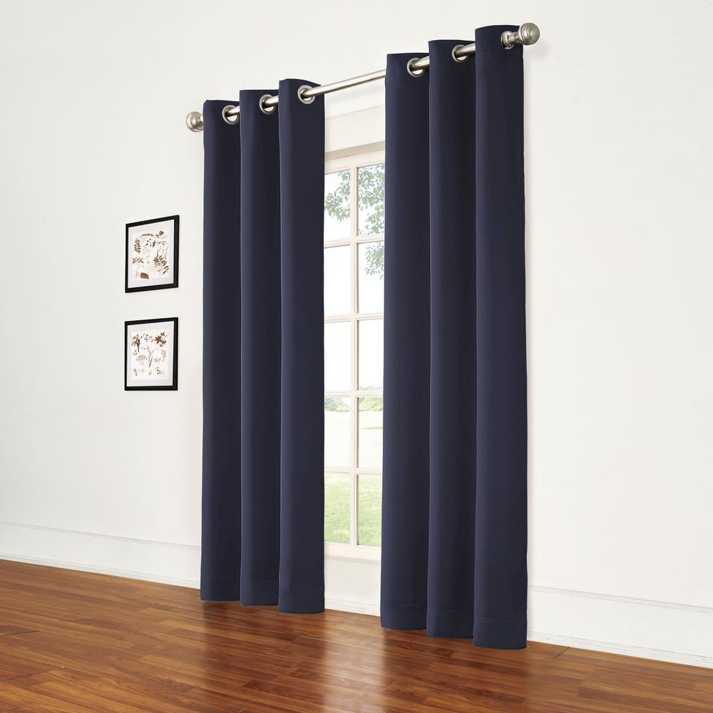 Eclipse Thermal Midnight Room Darkening Window Curtain Pair - 74 in. W