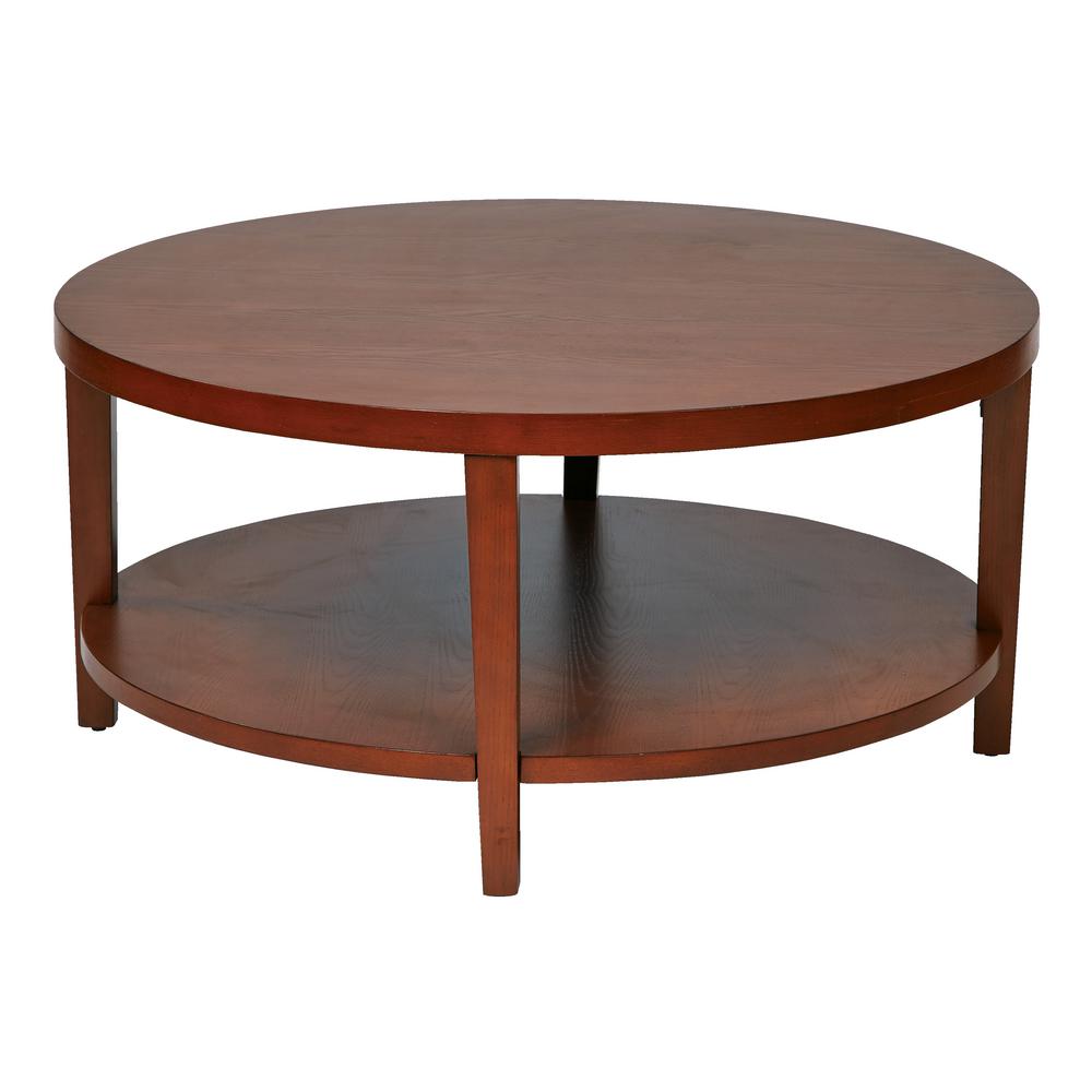 Office Star Products Merge 36 In Cherry Round Coffee Table Mrg12 Merge 36 In Cherry Round Coffee Table