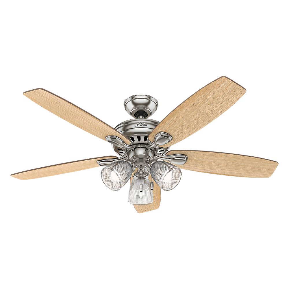 Hunter Highbury Ii 52 In Led Indoor Matte Black Ceiling Fan With Hunter Highbury Ii 52 In Led Indoor Matte Black Ceiling Fan With Light Kit 52028 The Home Depot