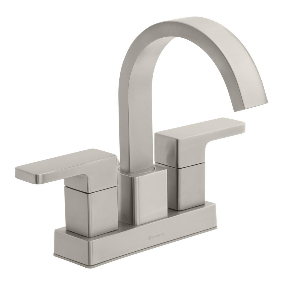 Glacier Bay Marx 4 In Centerset 2 Handle High Arc Bathroom Faucet