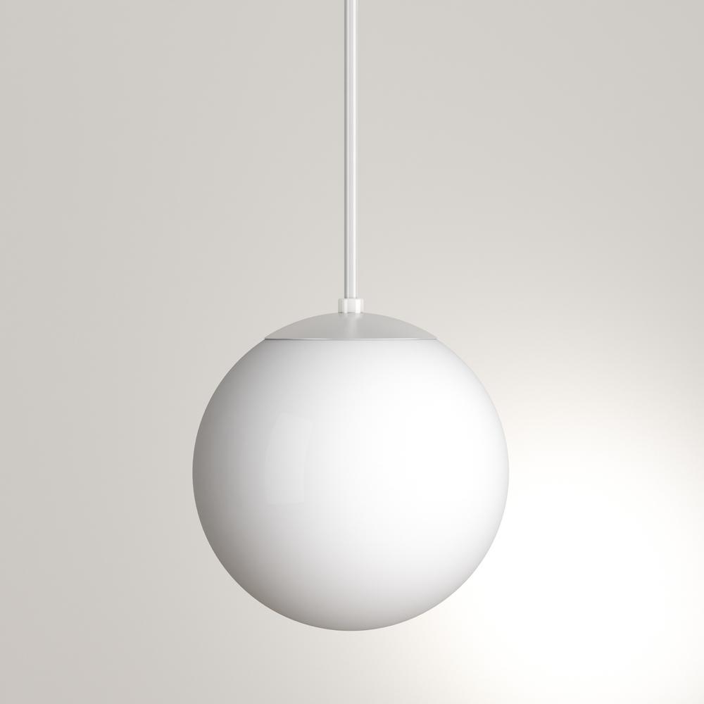 Sea Gull Lighting Leo Hanging Globe 8 In W 1 Light White Pendant 6018 15 The Home Depot - Sea Gull Lighting Globe Pendant