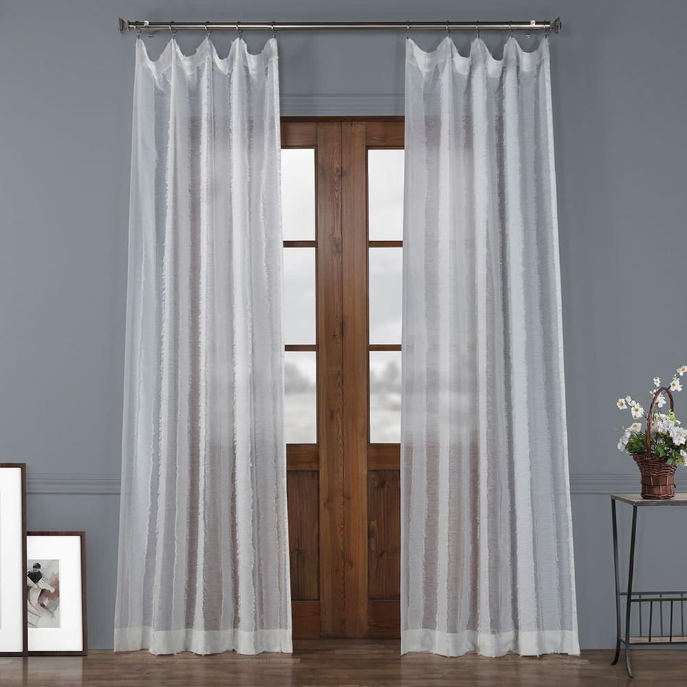 Exclusive Fabrics Furnishings Antares White Patterned Linen