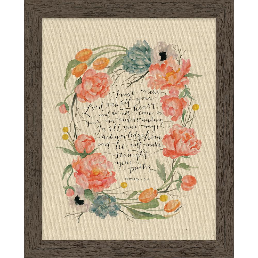 Gracelaced Trust In The Lord By For Carpentree Printed Gracelaced Trust In The Lord By For Carpentree Printed Framed Natural Canvas Wall Art 20223 Home Depot