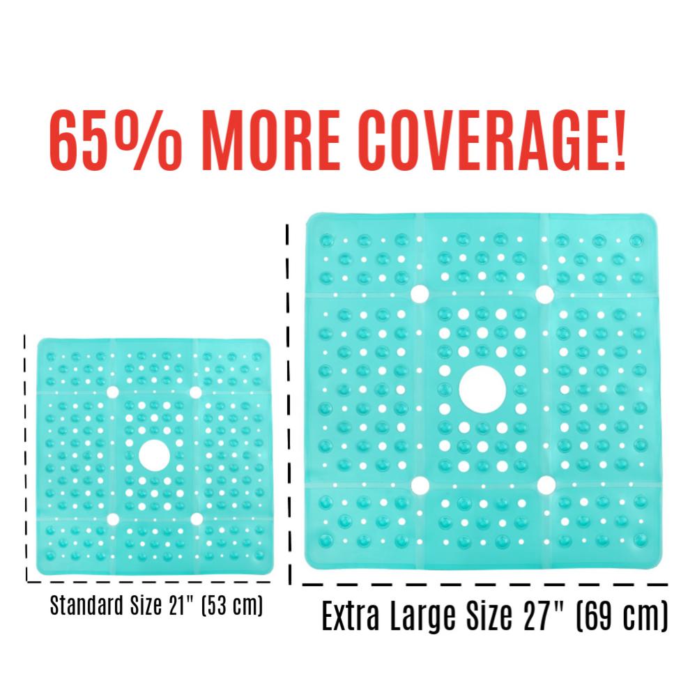 extra large square shower stall mat