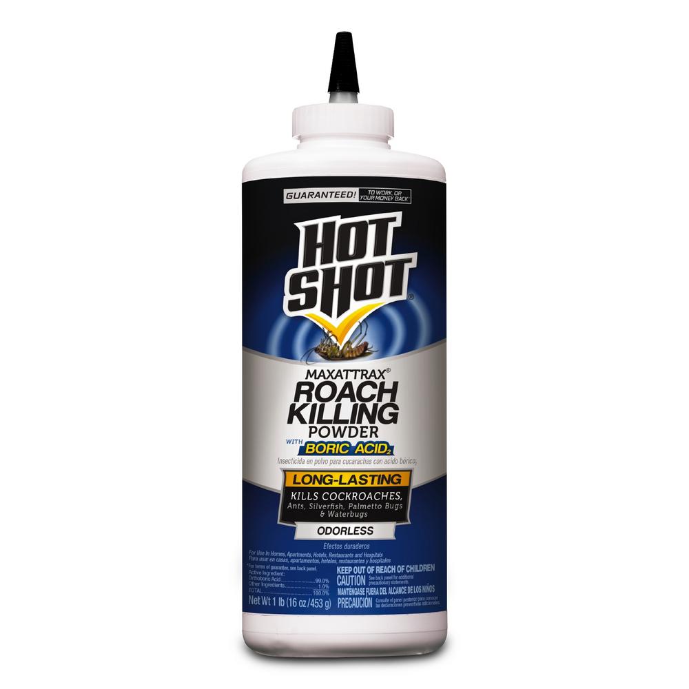 Hot Shot Roach Killing Powder Boric Acid Indoor Outdoor Odorless Powder   Hot Shot Home Perimeter Insect Control Hg 96023 1 64 1000 