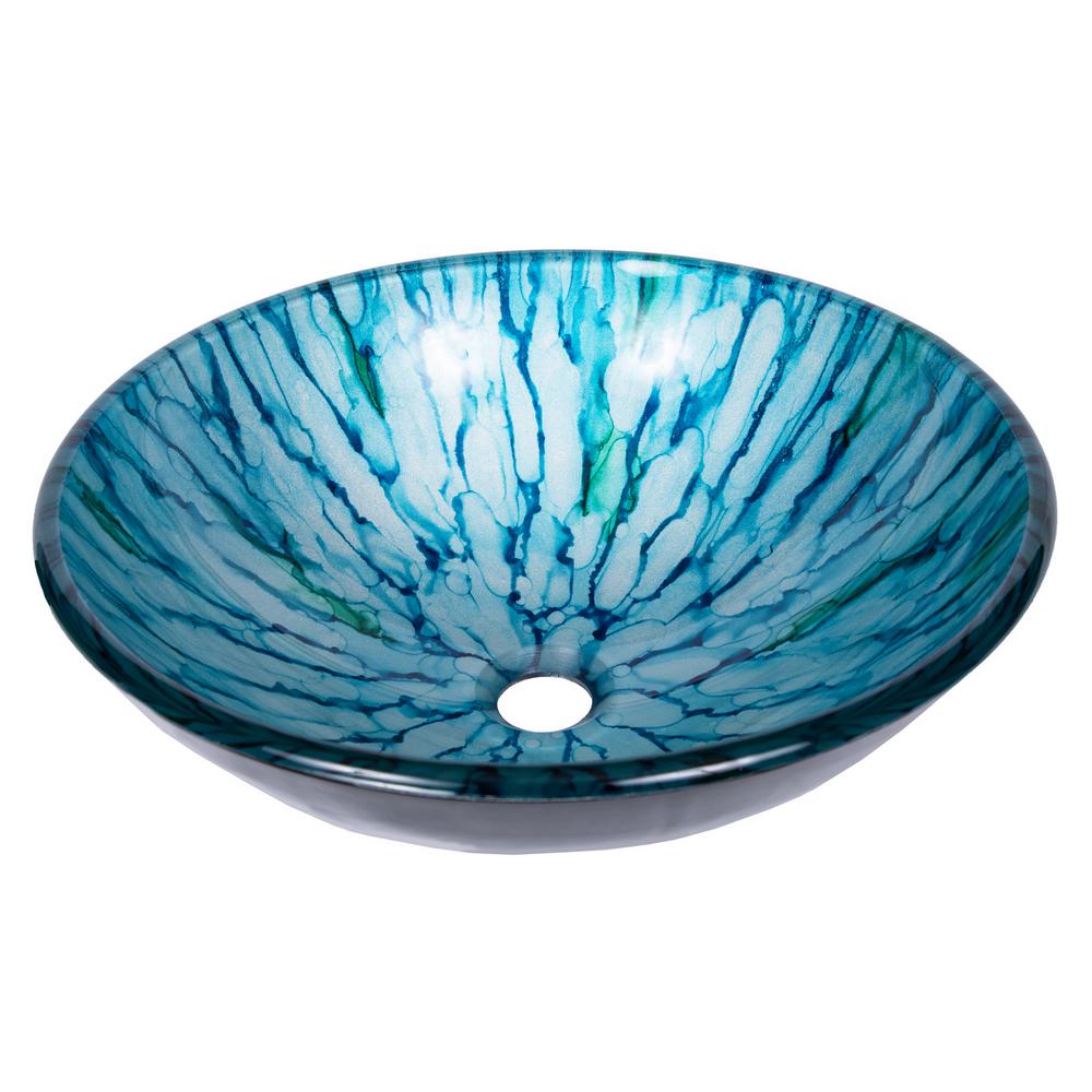 Eden Bath Magnolia Glass Vessel Sink In Blue And Green Eb Gs44 The Home Depot - Blue Green Vessel Sinks Eden Bath Magnolia Glass Vessel Sink In Blue And Green Eb Gs44 The Home Depot - Blue Green Vessel Sinks