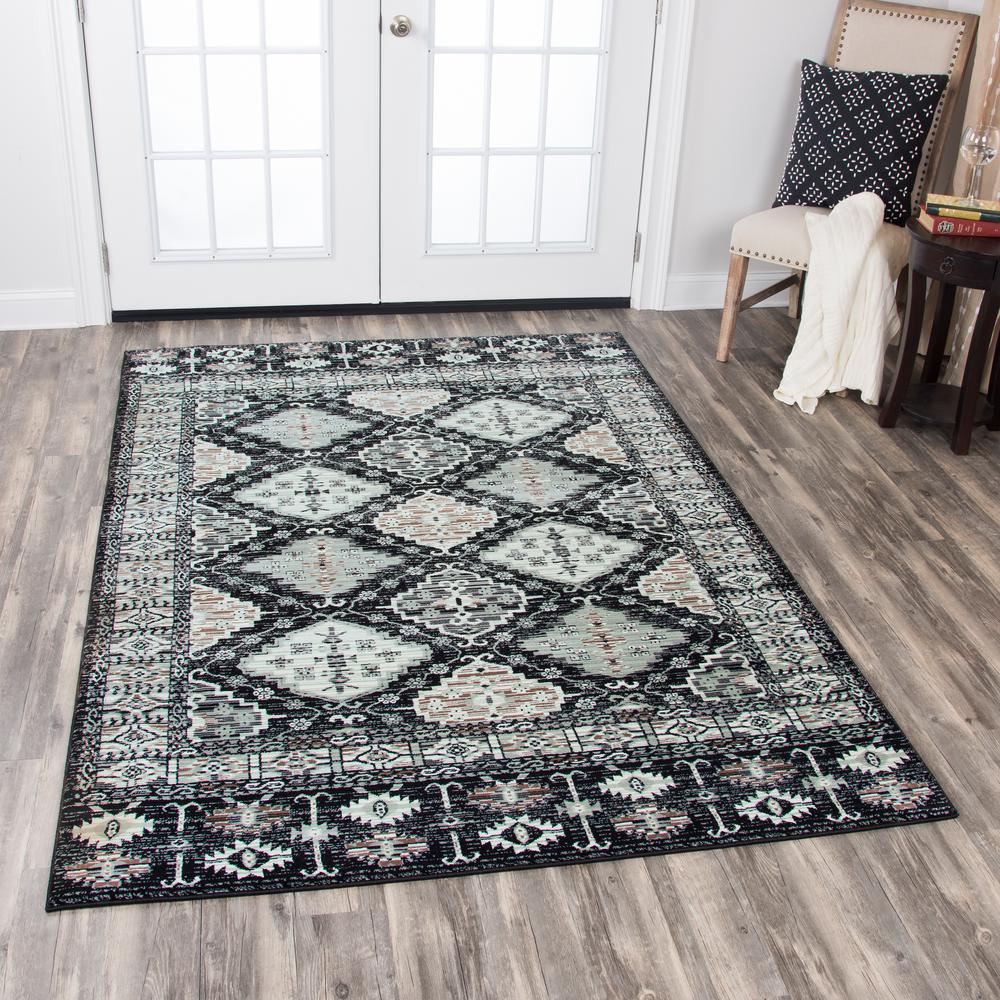Rizzy Home Zenith Black Multicolor 9 Ft 10 In X 12 6