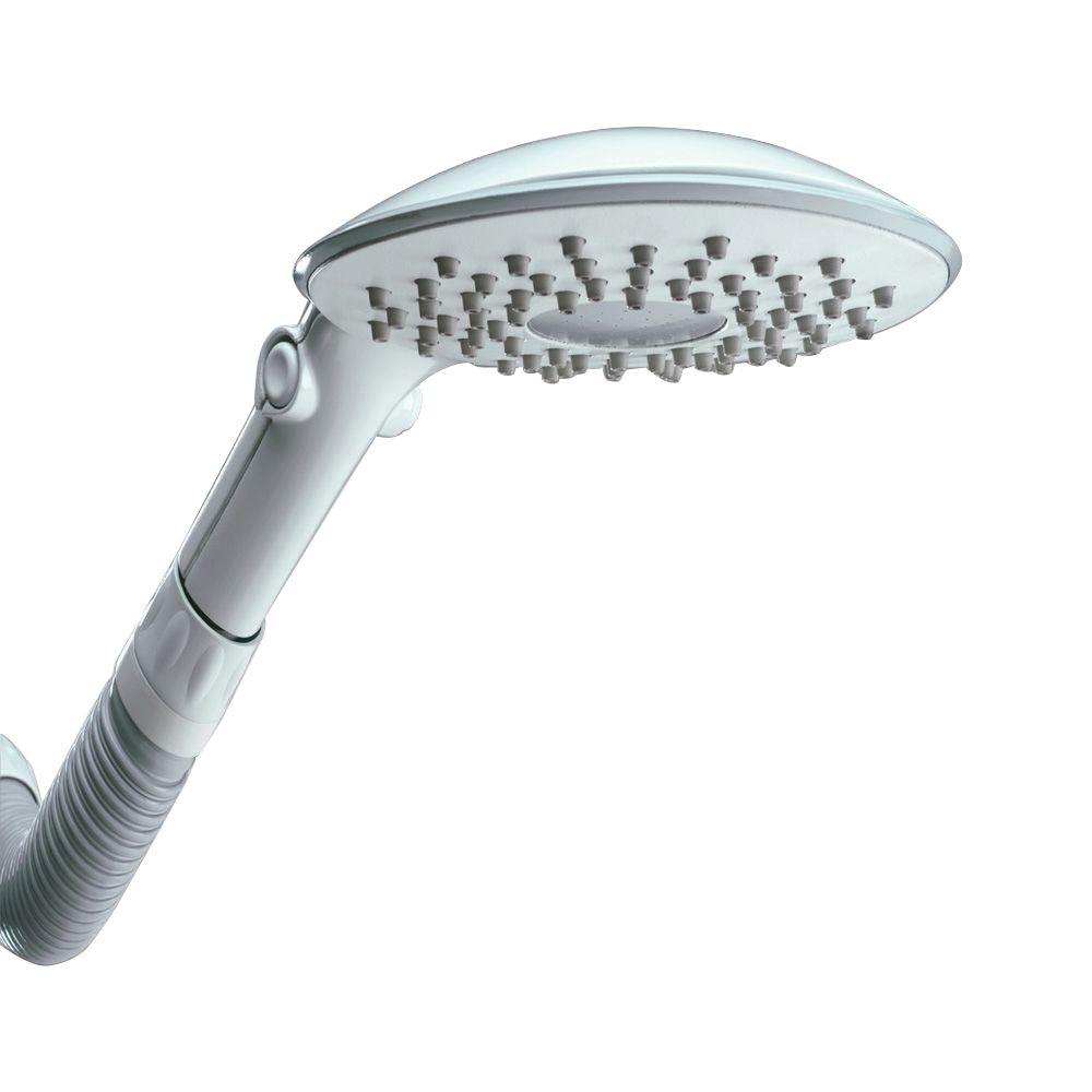 Waterpik 2Spray 7.8 in. Single Wall Mount Fixed Rain Shower Head in