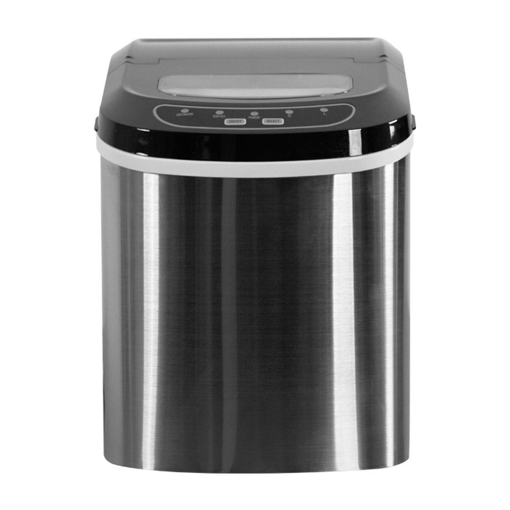 27 lb. Portable Countertop Ice Maker in Stainless Steel